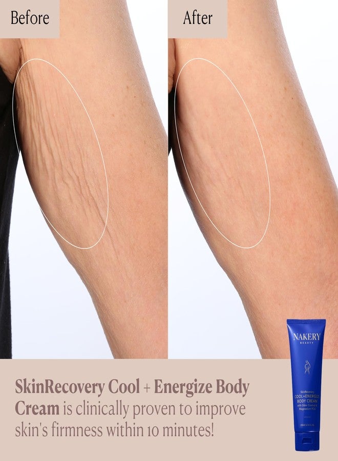 Nakery SkinRecovery Cool + Energize Cooling Body Cream, Magnesium Body Lotion for Hot Flashes, Firming Moisturizer with Menthol and Caffeine, Calming Skincare for Women 50+, Made in USA - Image 2
